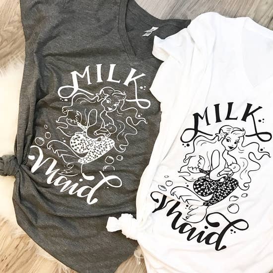 S.T.B. - Milk Maid Gray V-Neck Tee